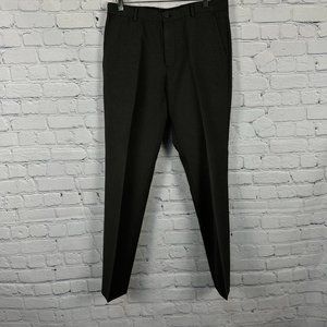Axist Men's 100% Polyester Flat Front Dress‎ Pants, W32 x L32, Dark Olive